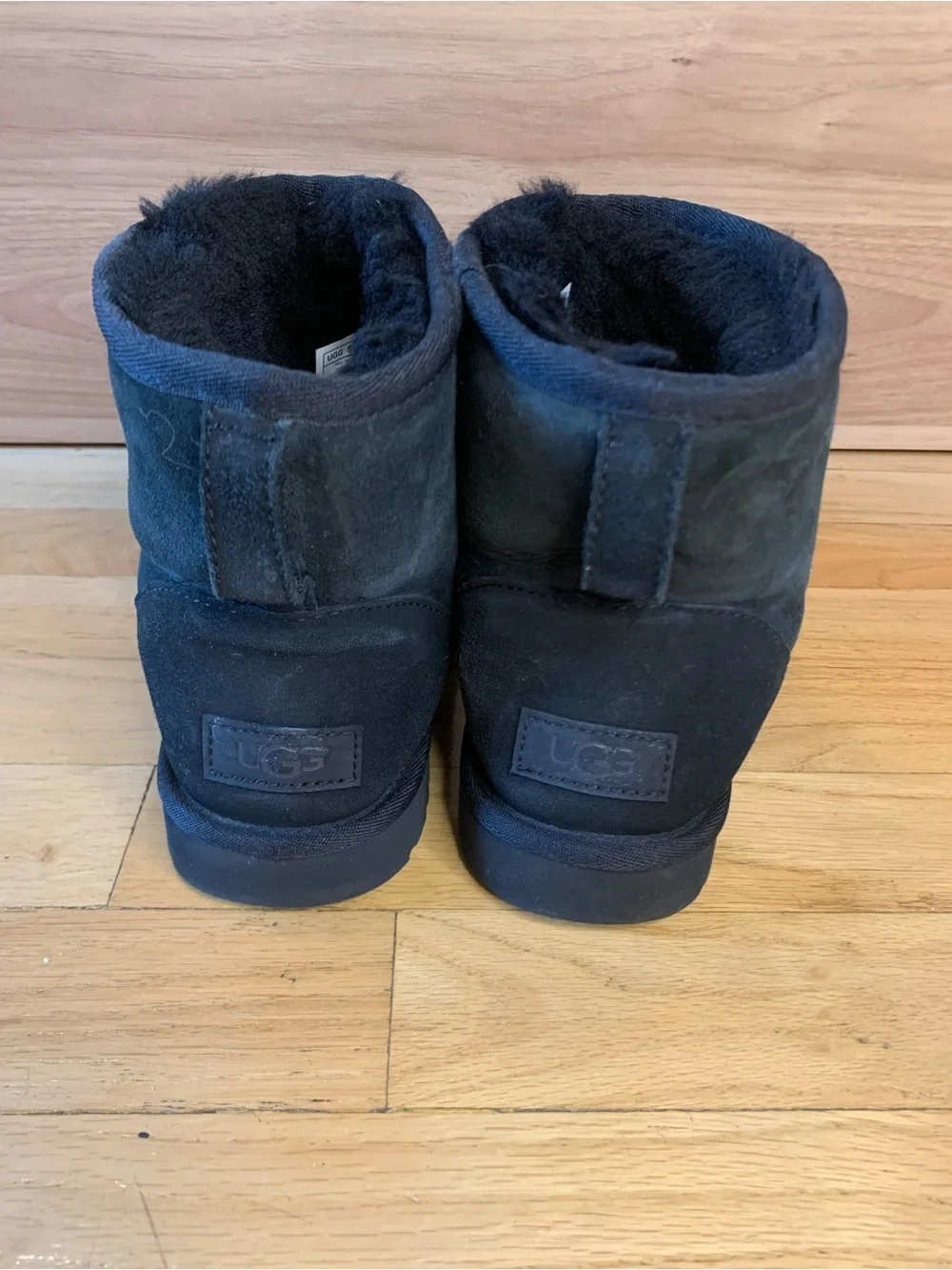 UGG Classic Mini Black Boots - Size 8